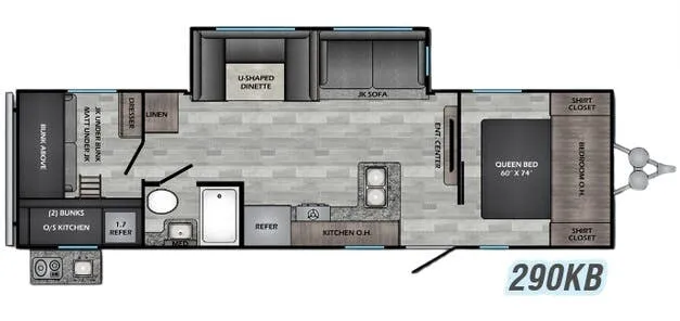 CrossRoads Zinger 290KB floor plan
