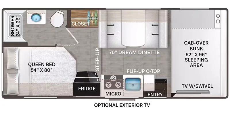 2025 Thor Motor Coach Four Winds 22E - Floor plan