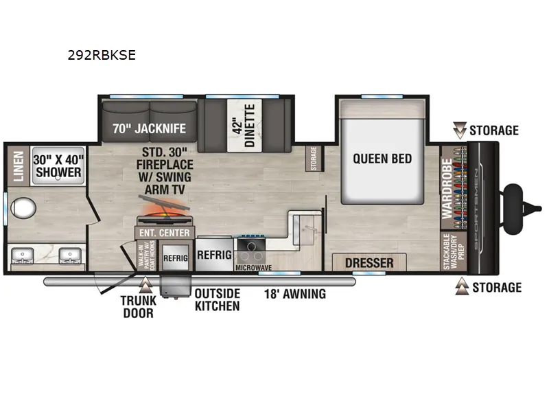 2026 K-Z Sportsmen SE 292RBKSE — Floor plan
