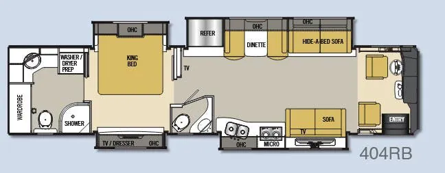 Coachmen Sportscoach Cross Country 404RB floor plan