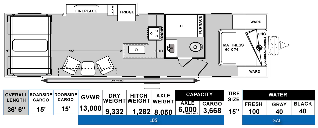 Genesis Supreme Vortex V3215FSXL floor plan