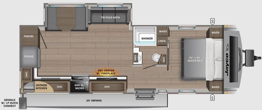 Jayco White Hawk 27RK floor plan