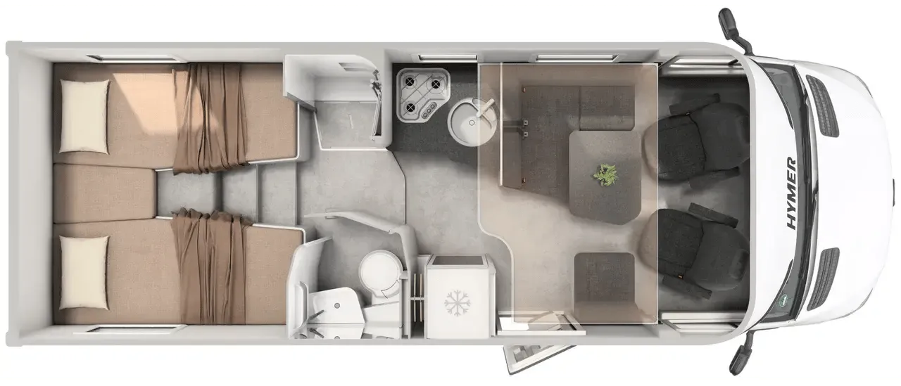 Hymer T-Class S 680 floor plan