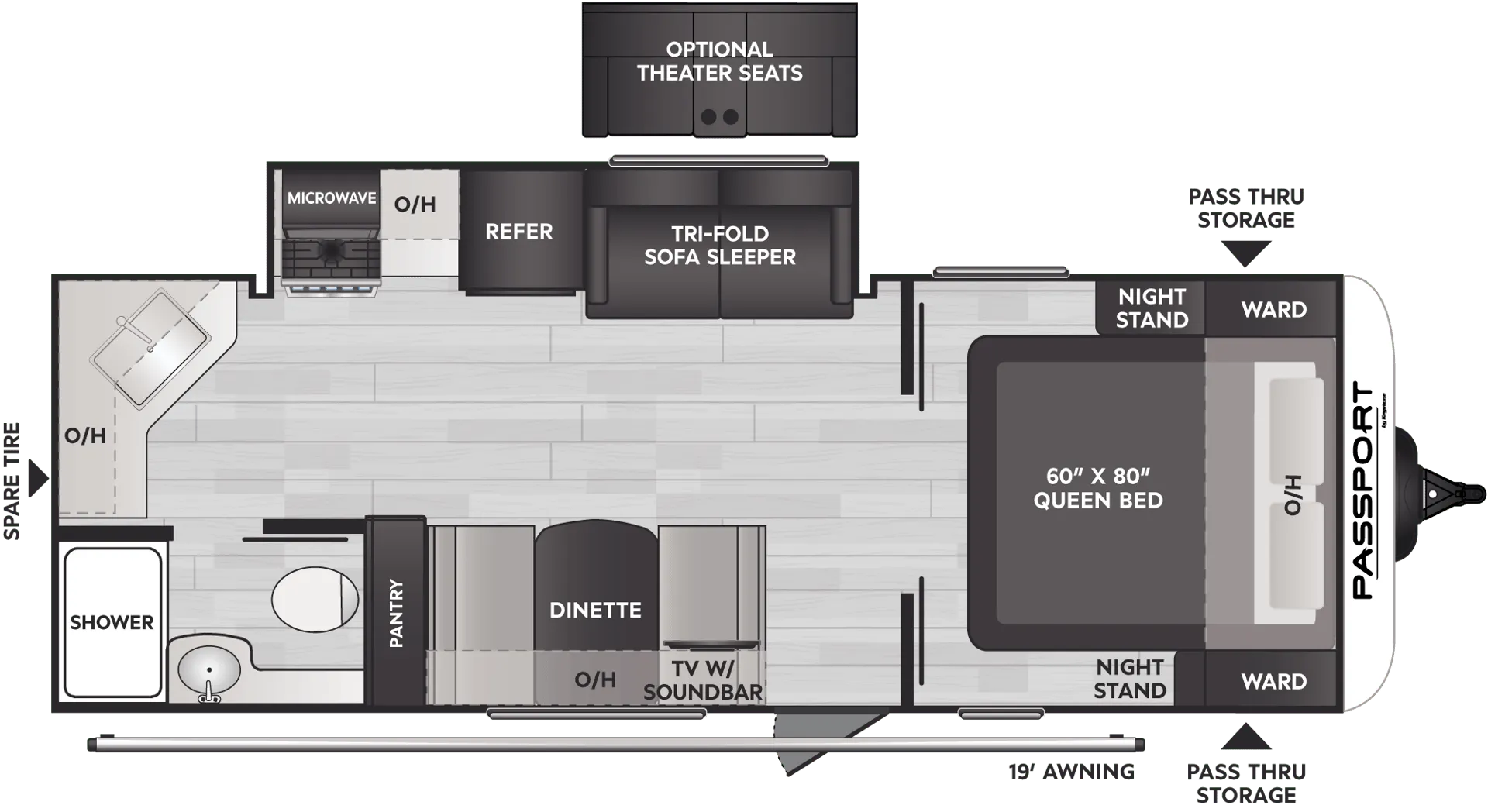 2023 Keystone Passport SL 229RKWE - Floor plan
