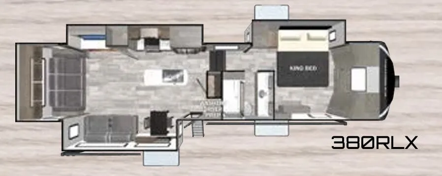 Forest River Cardinal Luxury 380RLX floor plan