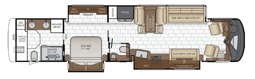 2027 Newmar Essex 4551 floor plan