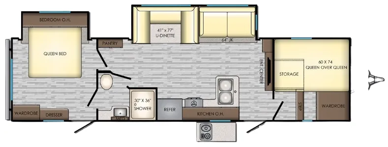 CrossRoads Zinger 320FB floor plan