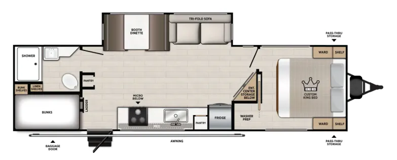 Forest River Vibe 2600BH floor plan