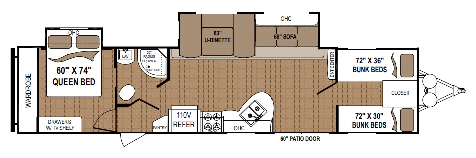 Dutchmen Aspen Trail 3650BHDS floor plan