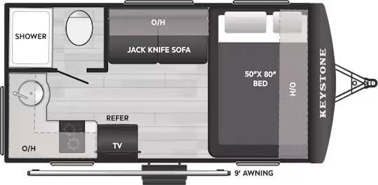 Keystone Reign 13RK floor plan