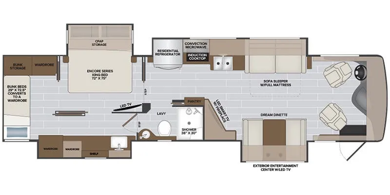 Holiday Rambler Nautica 35QZ floor plan