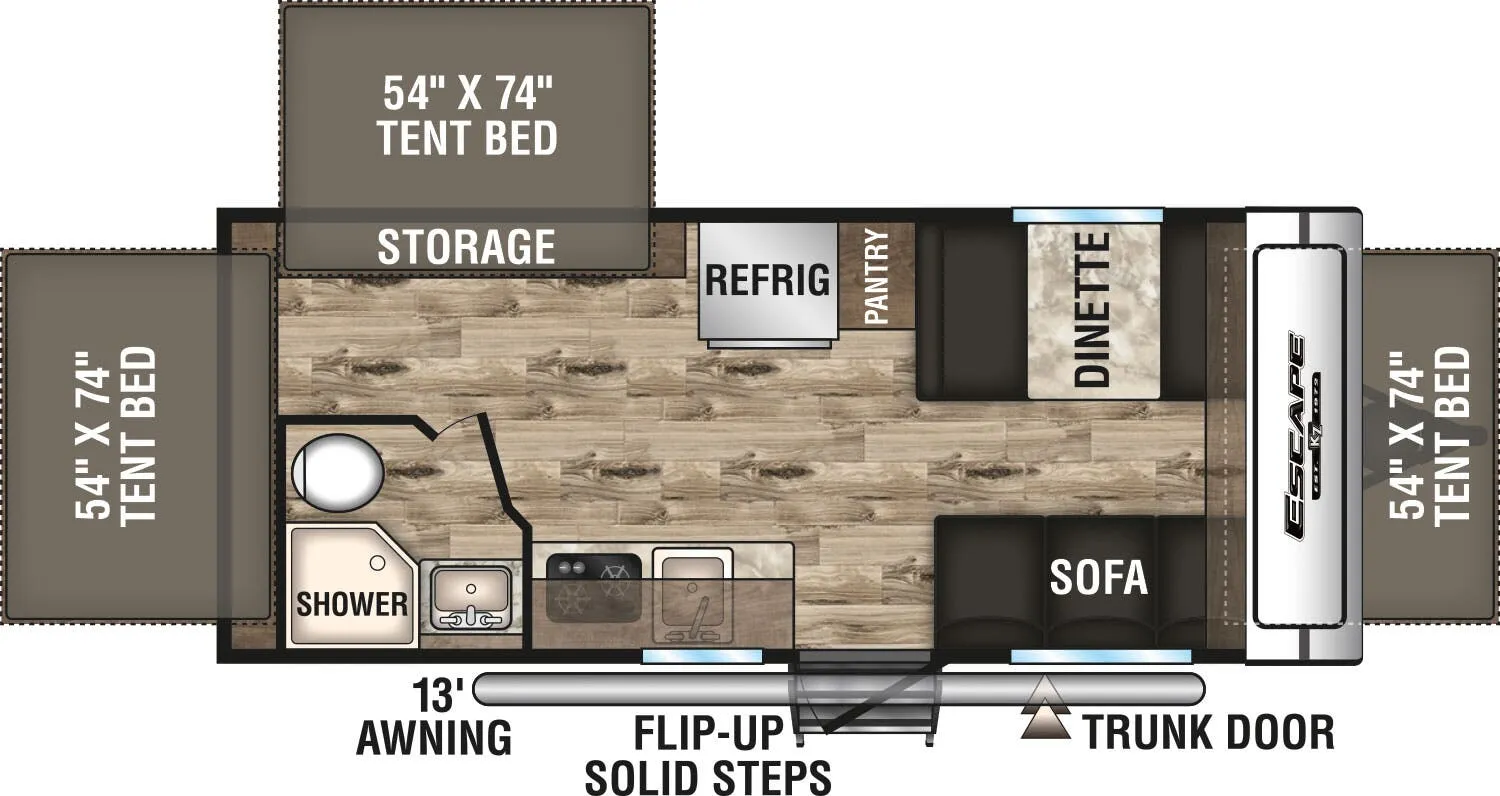 K-Z Escape E180RBT floor plan