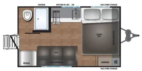 2026 Shasta RVs Compact 16RE floor plan