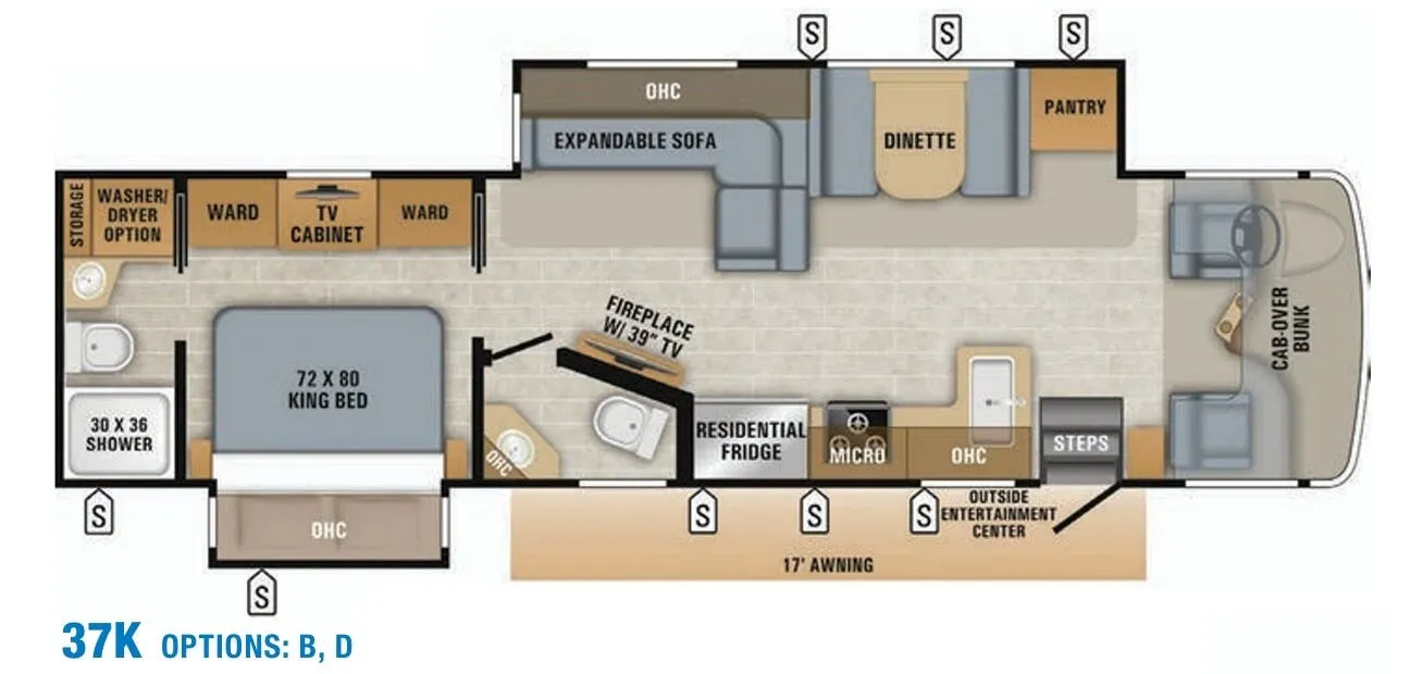 Jayco Seneca 37K floor plan