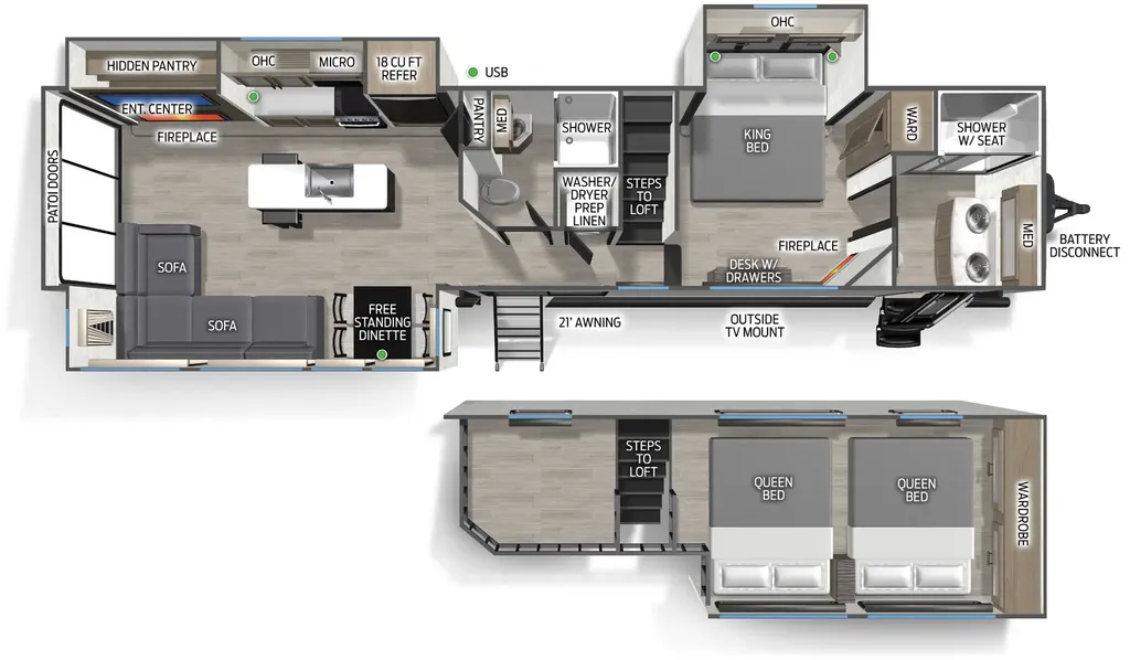 2026 Forest River Cherokee Timberwolf 39JM floor plan
