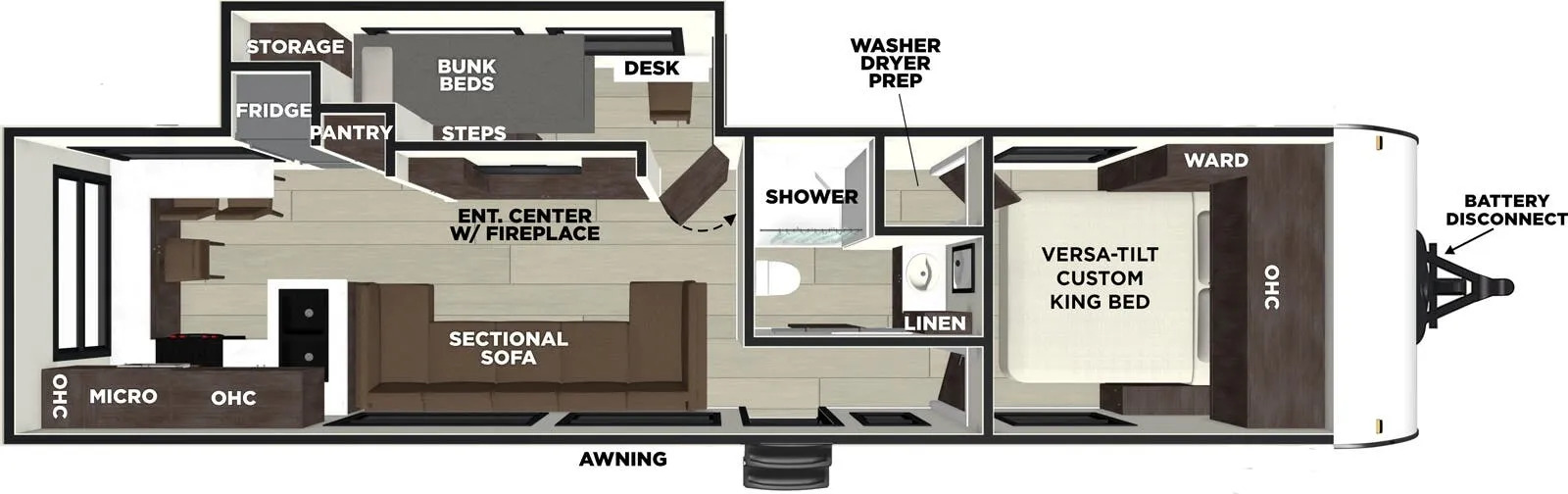 Forest River EVO 2920VB floor plan