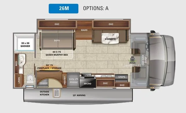 Jayco Redhawk 26M floor plan