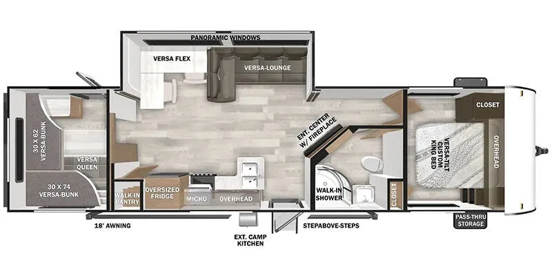 2025 Forest River Wildwood 29VBUD - Floor plan