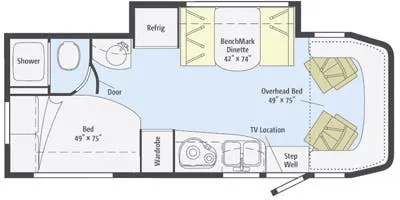 2014 Winnebago View 24J floor plan