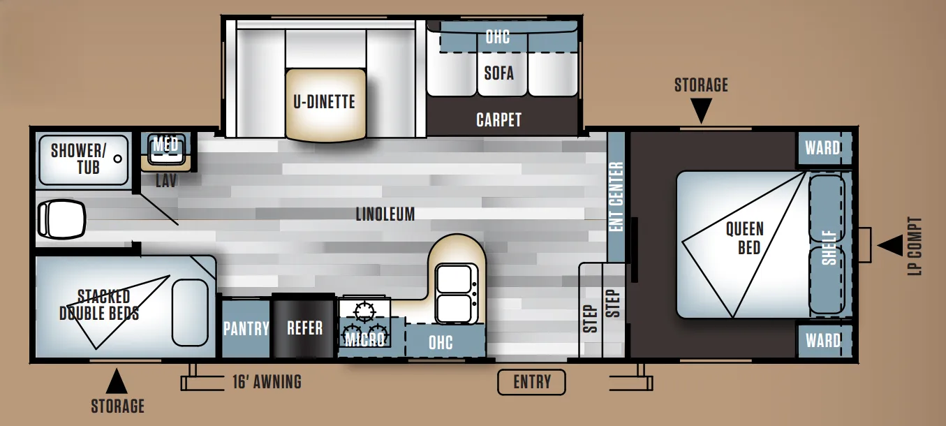 Forest River Salem 26DDSS floor plan