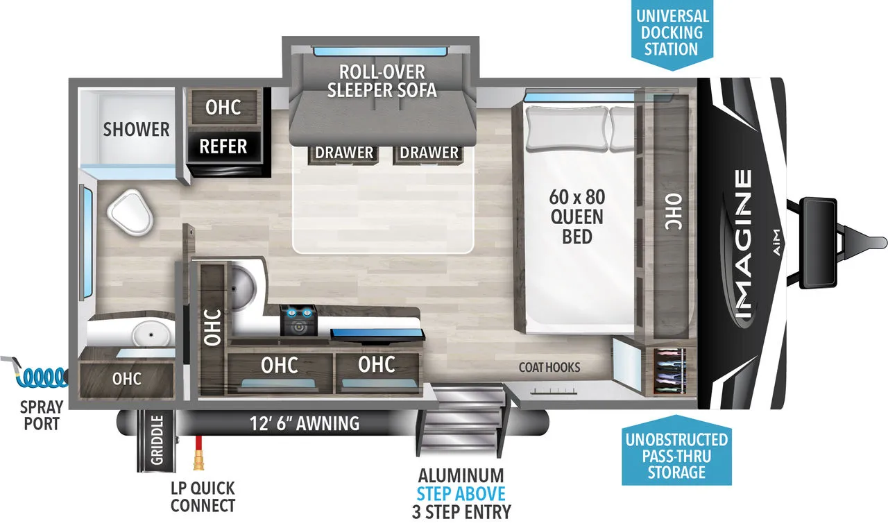 2024 Grand Design Imagine AIM 16ML - Floor plan