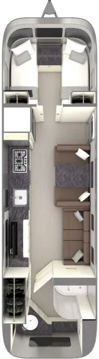 Airstream Classic 33FB floor plan
