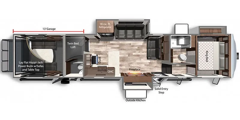 2022 Dutchmen Voltage 4145 - Floor plan