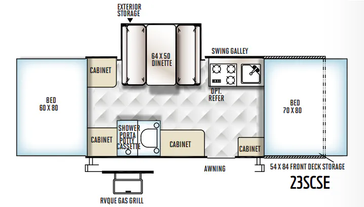 Forest River Flagstaff SE 23SCSE floor plan