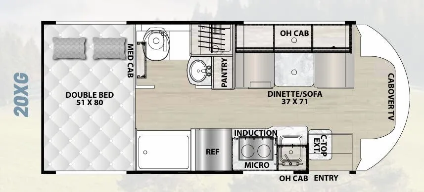 2024 Coachmen Cross Trail EV 20XG - Floor plan