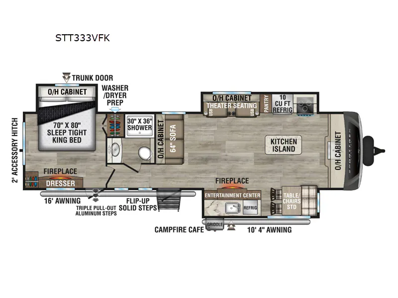 2026 Venture RV SportTrek Touring Edition STT333VFK - Floor plan