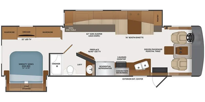 2014 Fleetwood Bounder 33C - Floor plan