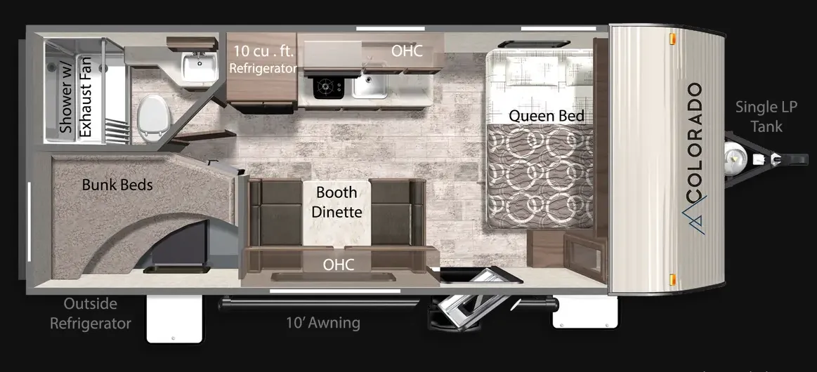 Dutchmen Colorado 19BHC floor plan
