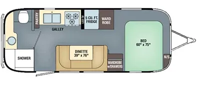 Airstream International Serenity 23FB floor plan