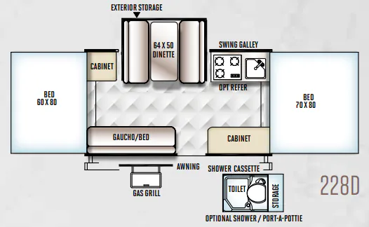Forest River Flagstaff MAC 228D floor plan