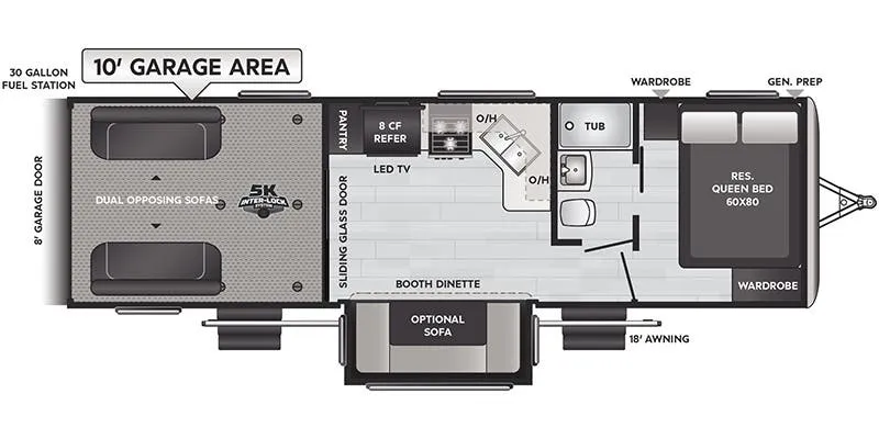 Keystone Fuzion Impact 28V floor plan
