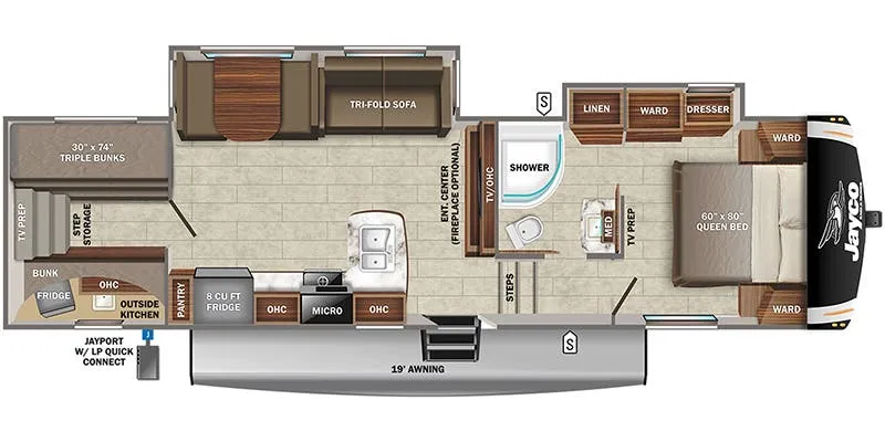 Jayco Eagle HT 29.5BHOK floor plan