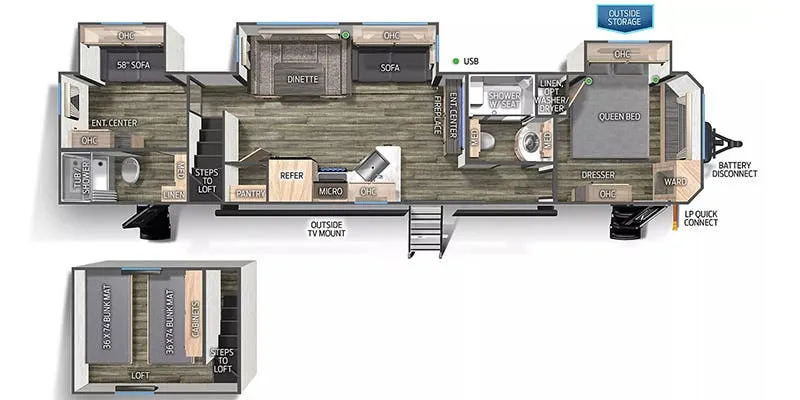 Forest River Cherokee Timberwolf 39CA floor plan
