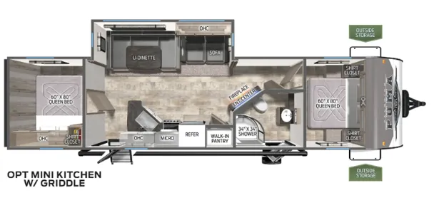 Palomino Puma 28BHSS-2B floor plan