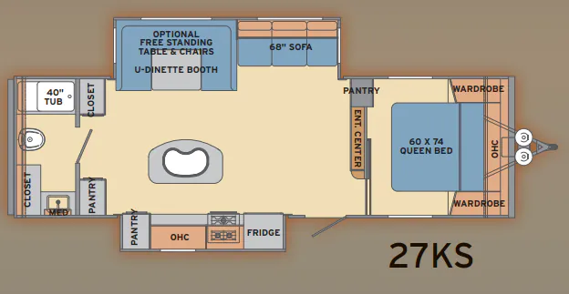 Shasta Revere 27KS floor plan