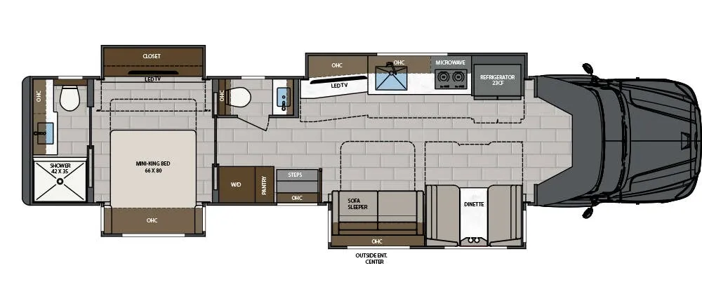 2026 Renegade Xl X43DB - Floor plan