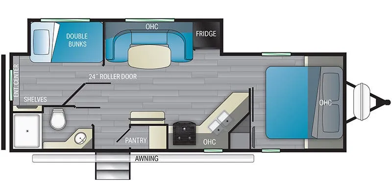 2021 Heartland North Trail NT 24DBS - Floor plan