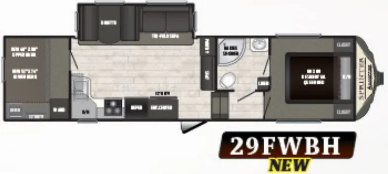 Keystone Sprinter Campfire 29FWBH floor plan