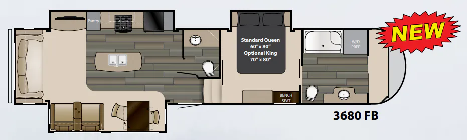 Heartland Gateway 3680FB floor plan