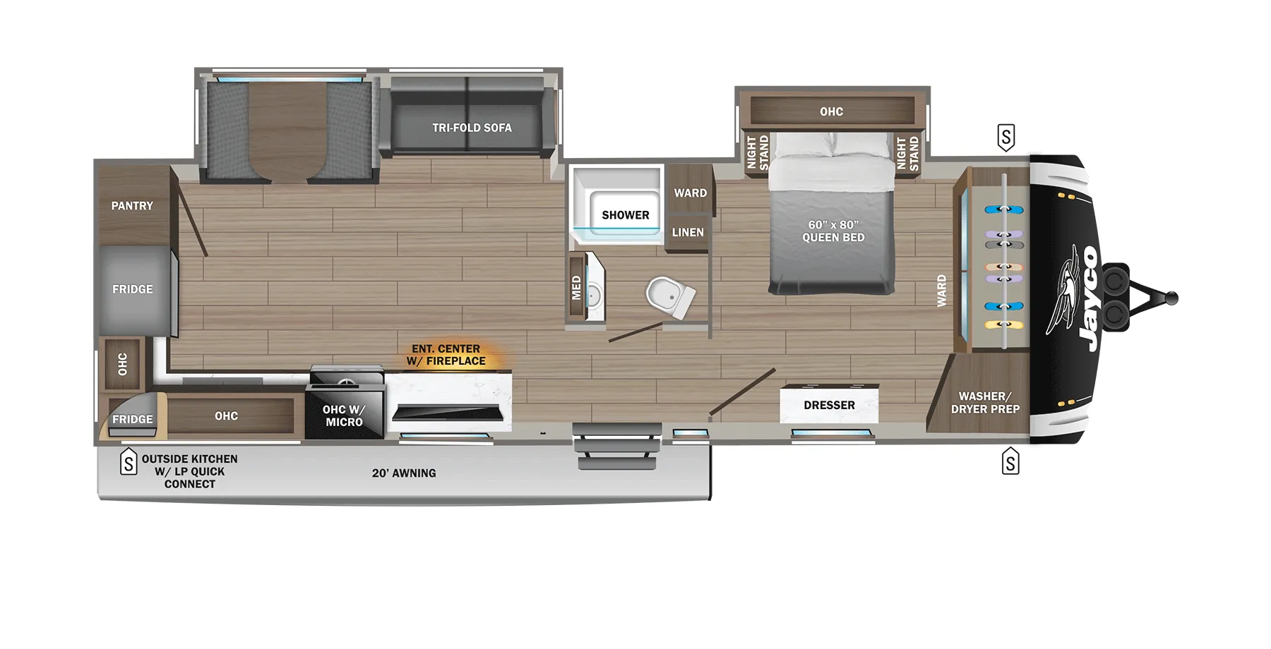 2025 Jayco Jay Feather 30RKB - Floor plan
