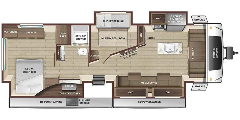 2025 Highland Ridge RV Open Range 335RBS floor plan