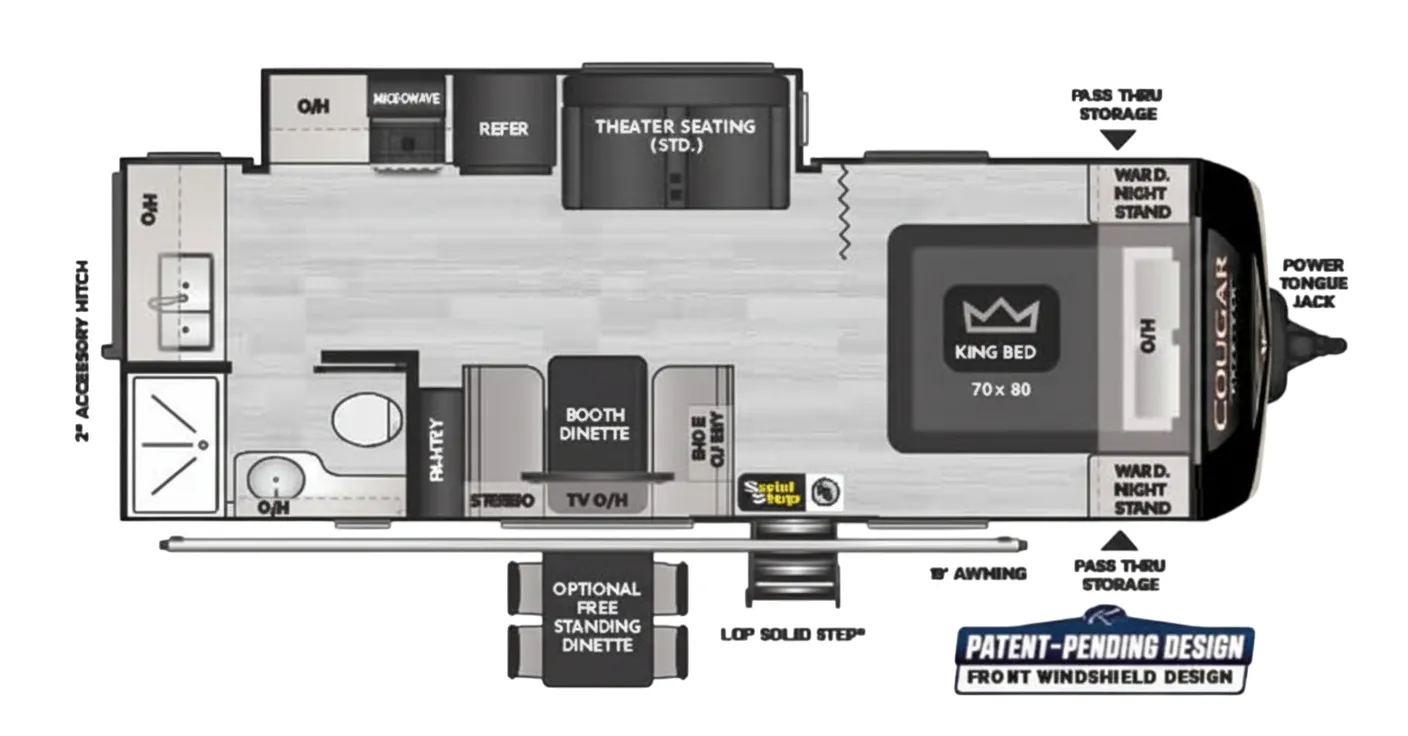2022 Keystone Cougar Half-Ton 22MLSWE - Floor plan