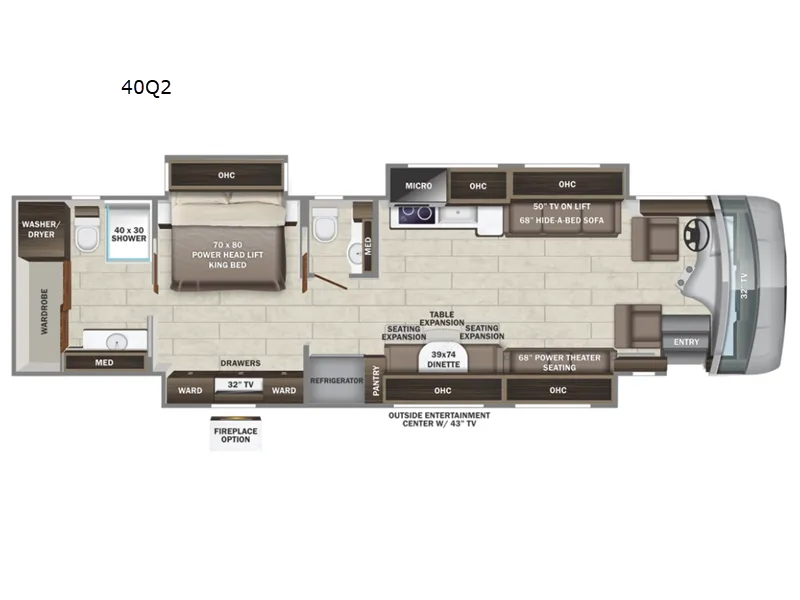 2023 Entegra Coach Reatta XL 40Q2 - Floor plan