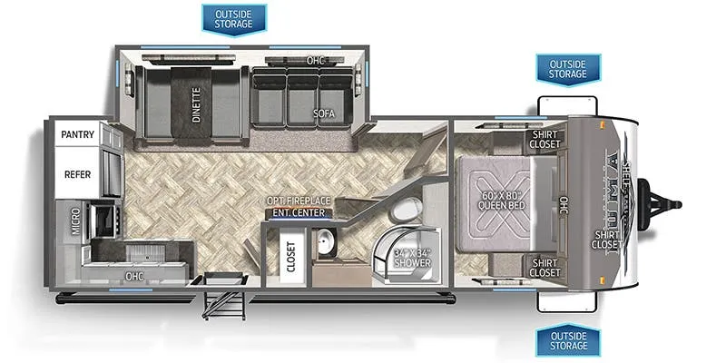 Palomino Puma 25RKQB floor plan