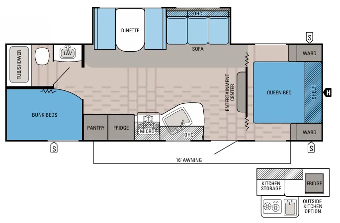 Jayco Jay Feather 25BH floor plan