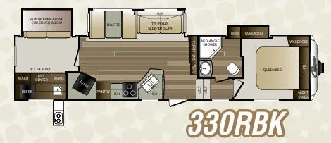 Keystone Cougar 330RBK floor plan